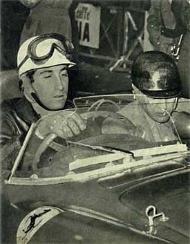 De Portago y Nelson, en la salda de las Mille Miglia de 1957...