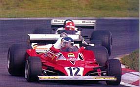 Carlos Reutemann en el GP de Brasil de 1977, del que salió victorioso...