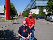 Fede con Sergi en el interior de la Ferrari (2004)