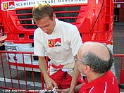...con Luca Badoer - Circuit de Catalunya 2004