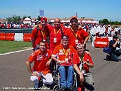 De izquierda a derecha: Enrique Tomillo, Sergi, Antonio Mora, Enrique Ramallo, Fede y Oscar Boix 
60 Aniversario de Ferrari en Fiorano - Maranello 2007
