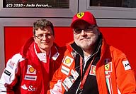 Con Chris Dyer de la Scuderia Ferrari, durante los Test colectivos de la Pre-temporada 2010, celebrados en el Circuit de Catalunya - Febrero de 2010