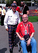 Junto a Jackie Stewart, durante el GP de Espaa de F1 en el Circuit de Catalunya de Barcelona - Mayo de 2012