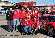 Con Enrique Tomillo, Enrique Ramallo, Miguel Campos, Sergi Miquel, Oscar Boix y Javier Hernndez, en las Finales Mundiales Ferrari 2012, celebradas en el Circuito de Cheste en Valencia