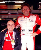 Junto a Andrea Montermini, durante el International GT Open en el Circuit de Barcelona-Catalunya, Noviembre de 2014