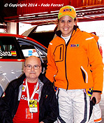 Junto a Laia Sanz, durante la Seat Leon Eurocup en el Circuit de Barcelona-Catalunya, Noviembre de 2014