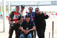 Junto a mis amigos Sergio Calleja, Aleix Grau, Marcel Moix y Kim Gasull, en el Espritu de Montjuc celebrado en el Circuit de Barcelona-Catalunya - Abril 2015