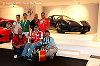 Foto de grupo de los socios del Ferrari Club Espaa, durante nuestra visita al Museo Ferrari de Maranello, Julio de 2015